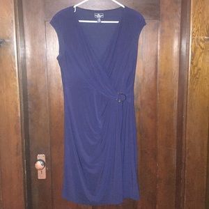 Flattering faux wrap style dress
